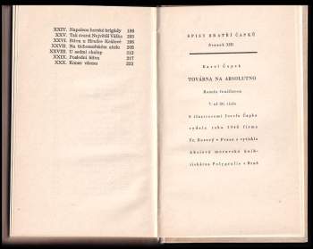 Karel Čapek: Továrna na Absolutno