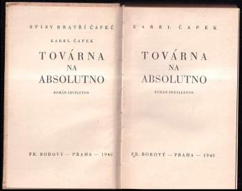 Karel Čapek: Továrna na Absolutno