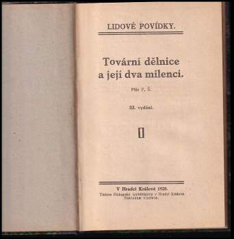 František Šupka: Tovární dělnice a její dva milenci