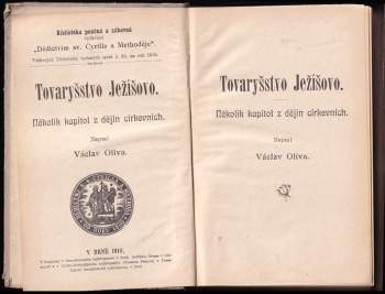 Václav Oliva: Tovaryšstvo Ježíšovo