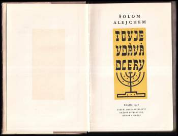 Šolom Alejchem: Tovje vdává dcery