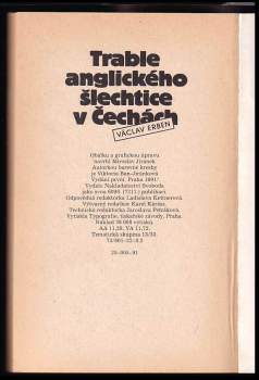 Václav Erben: Trable anglického šlechtice v Čechách