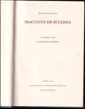 Jan Hus: Tractatus De ecclesia