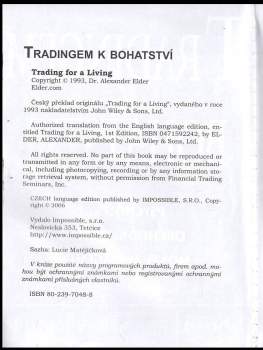 Alexander Elder: Tradingem k bohatství
