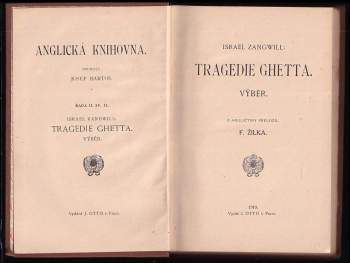 Israël Zangwill: Tragedie ghetta