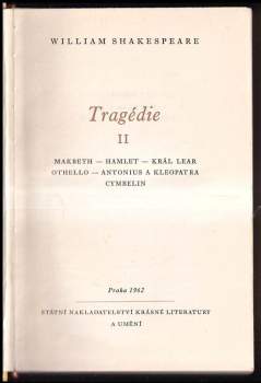William Shakespeare: Tragédie I