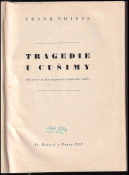 Frank Thiess: Tragedie u Cušimy