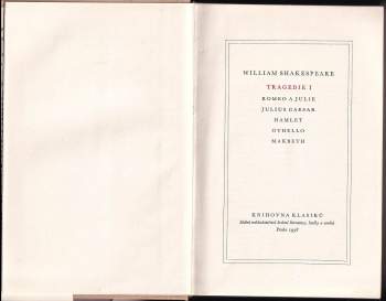 William Shakespeare: Tragedie
