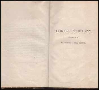 Sofoklés: Tragoedie Sofokleovy