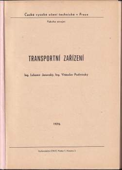Lubomír Janovský: Transportní zařízení