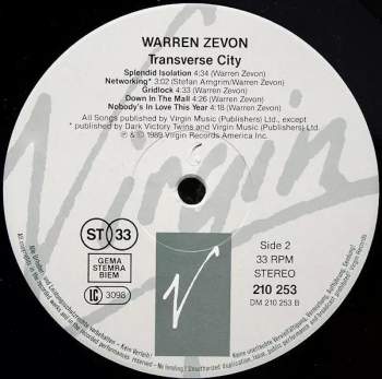 Warren Zevon: Transverse City