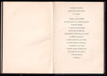 Karel Čapek: Trapné povídky