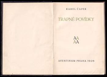 Karel Čapek: Trapné povídky