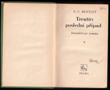 E. C Bentley: Trentův poslední případ