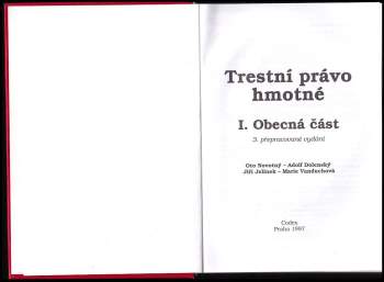 Oto Novotný: Trestní právo hmotné