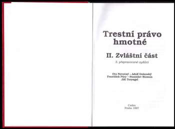 Oto Novotný: Trestní právo hmotné