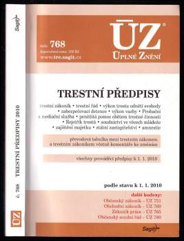 Trestní předpisy - podle stavu k 1.1.2010