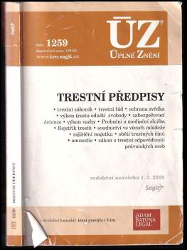 Trestní předpisy [ÚZ 2018 č. 1259]