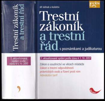 Jiří Jelínek: Trestní zákoník a trestní řád s poznámkami a judikaturou