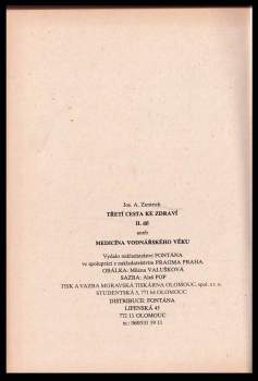 Josef Antonín Zentrich: Třetí cesta ke zdraví II, aneb, Medicína vodnářského věku