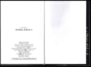 Clive Barker: Třetí Kniha Krve