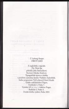 T Lobsang Rampa: Třetí oko