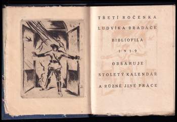 Třetí ročenka Ludvíka Bradáče bibliofila 1919