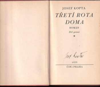 Josef Kopta: Třetí rota doma