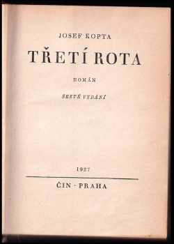 Josef Kopta: Třetí rota
