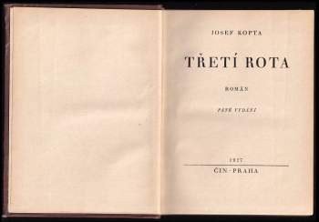 Josef Kopta: Třetí rota