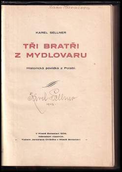Karel Sellner: Tři bratři z Mydlovaru