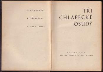 Nikolaj Semenovič Tichonov: Tři chlapecké osudy