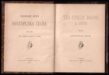 Svatopluk Čech: Tři cykly básní