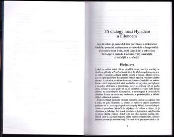 George Berkeley: Tři dialogy mezi Hyladem a Filonoem ; O pohybu