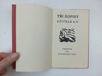 Joža Kubíček: Tři dopisy učitele A. V