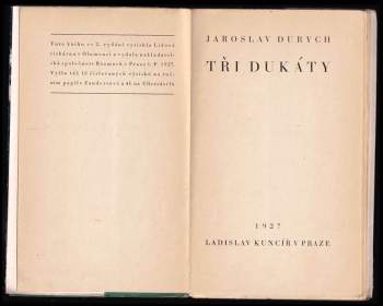 Jaroslav Durych: Tři dukáty