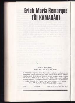 Erich Maria Remarque: Tři kamarádi