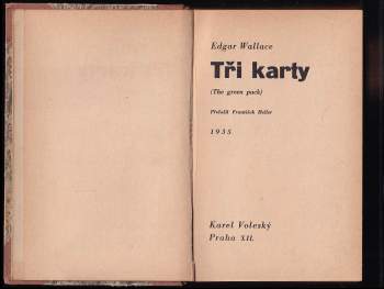 Robert G Curtis: Tři karty