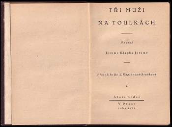 K Jerome: Tři muži na toulkách