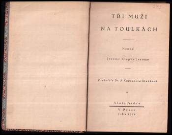 K Jerome: Tři muži na toulkách