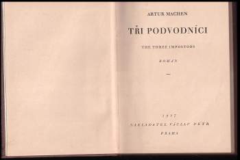 Tři podvodníci : Three impostors