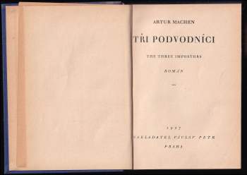 Arthur Machen: Tři podvodníci