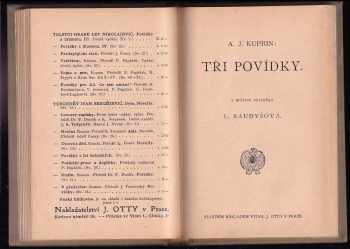 Aleksandr Ivanovič Kuprin: Tři povídky