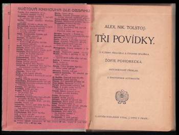 Aleksej Nikolajevič Tolstoj: Tři povídky
