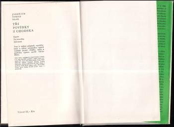 Jindřich Šimon Baar: Tři povídky z Chodska