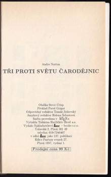 Andre Norton: Tři proti světu čarodějnic
