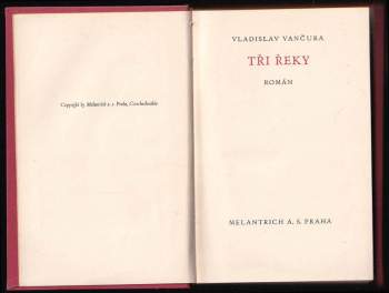 Vladislav Vančura: Tři řeky