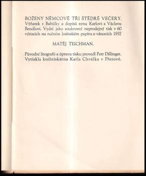 Božena Němcová: Tři štědré večery