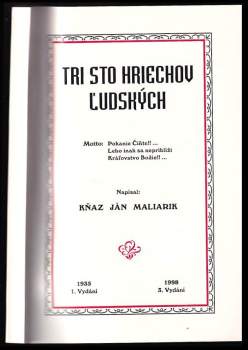 Tri sto hriechov ľudských