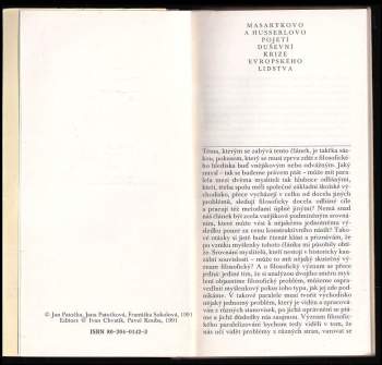 Jan Patočka: Tři studie o Masarykovi